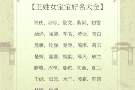 王姓男孩女孩名字大全及其寓意解析