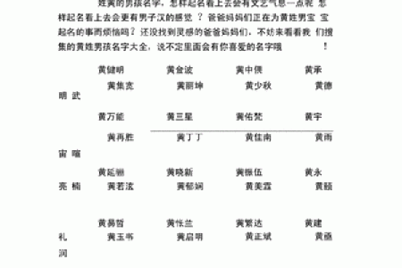 为黄男孩起名时需要注意的文化含义