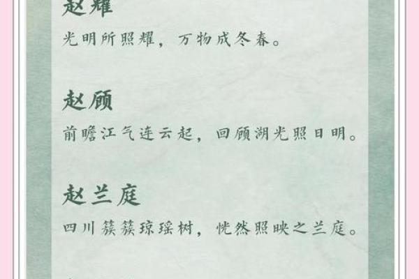 赵姓取名字的智慧与技巧分析