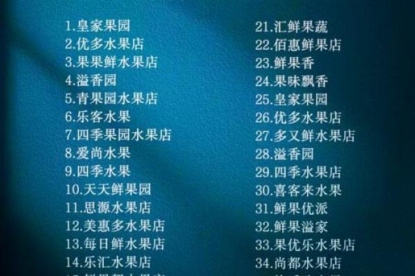 选择果园名字时需要考虑的五个关键因素