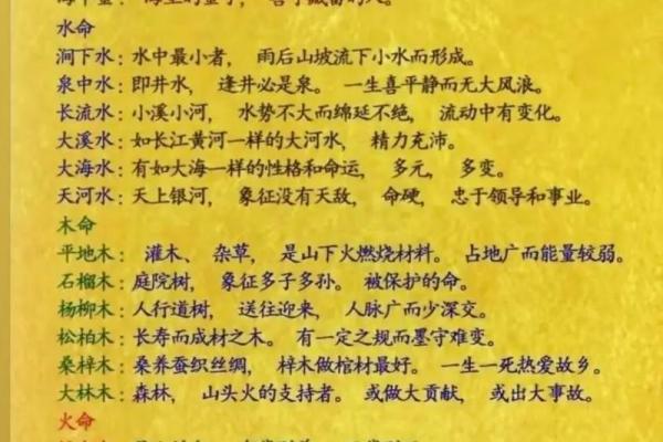 金命与水命的五行解析与命理关系揭秘
