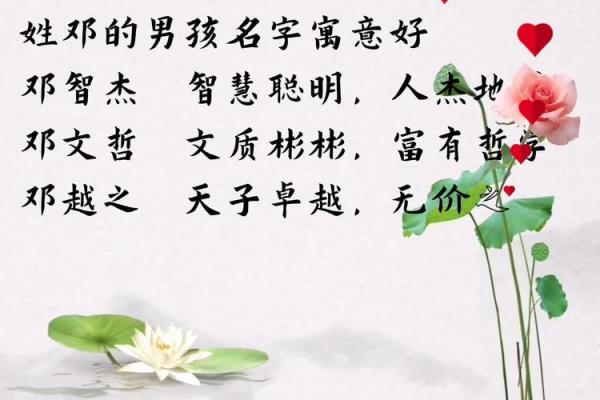 如何为邓姓孩子选择独特又有意义的名字