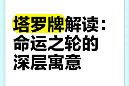 解读命运的不同面貌