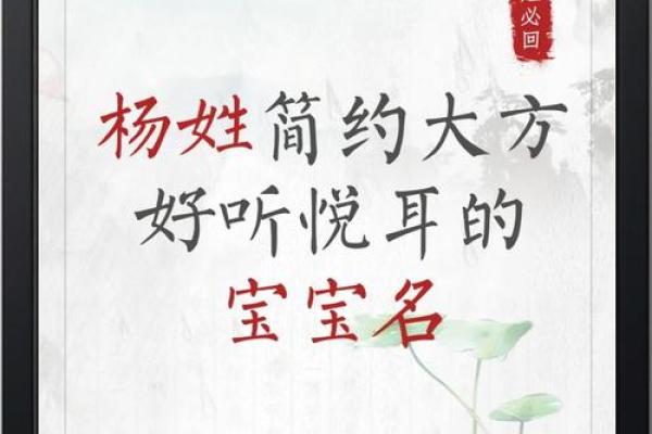 探索杨氏名字的来源与寓意