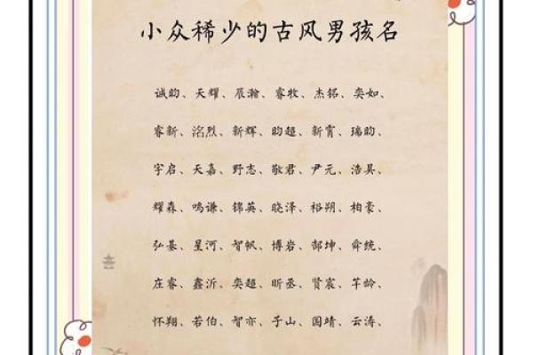 如何为古风男角色起一个既有诗意又有个性的名字